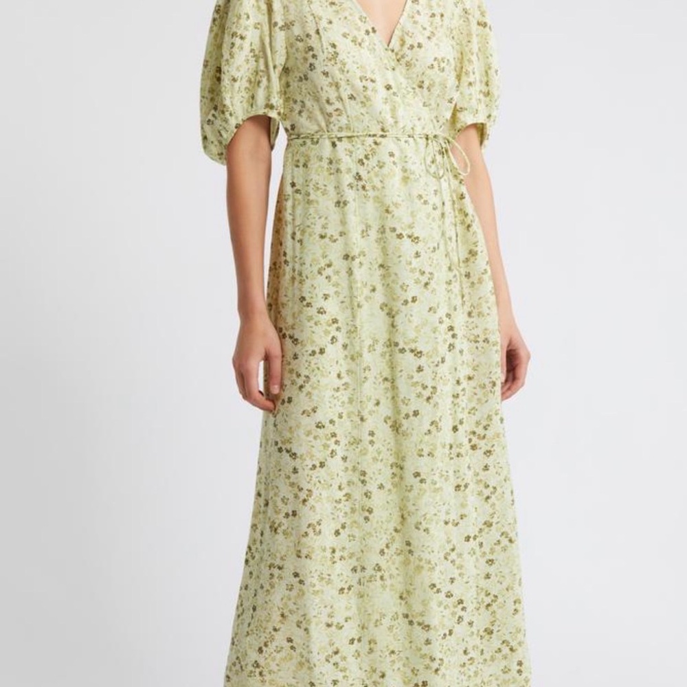 NWT Madewell Floral midi dress cottagecore tie waist